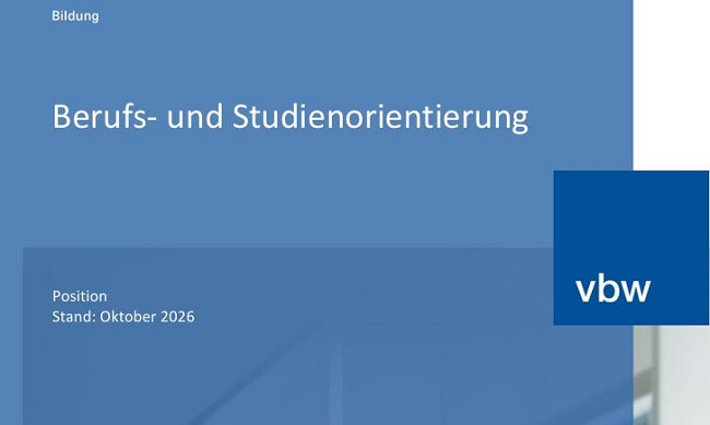 Screenshot von Deckblatt des Positionspapiers zur Berufs- und Studienorientierung.
